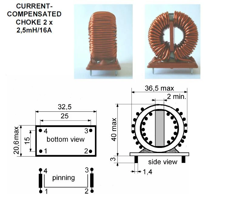 current choke datasheet