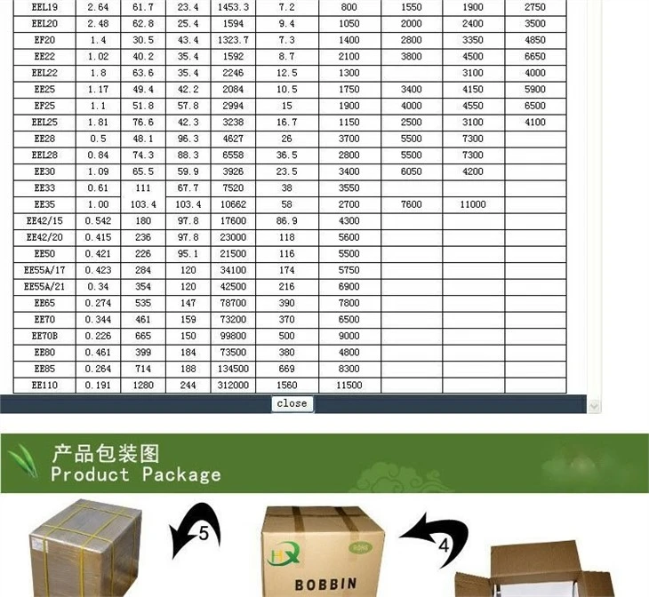 EEType Bobbin High-frequency Tranbobbinsformer Vertical